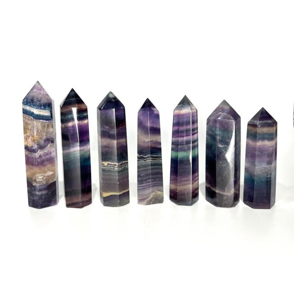 Fluorite, rainbow fluorite crystal tower, generator, point, gift for her, xmas - Picture 4 of 4